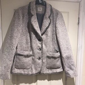 Women's Herringbone Blazer in Gray